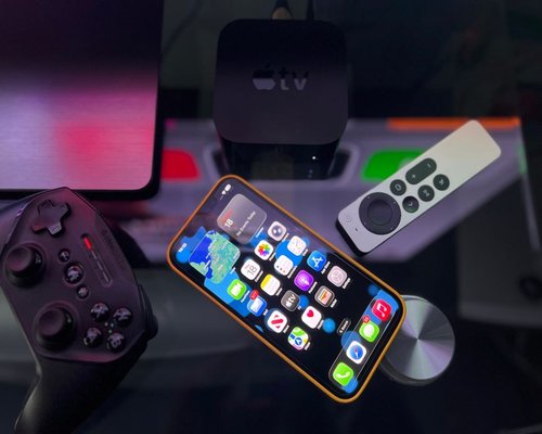 Mobile gaming devices on display
